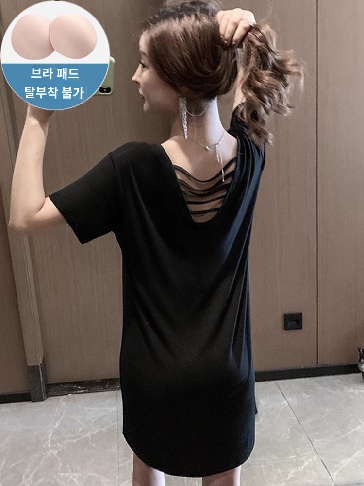 리본 원피스 출근룩 임부복 봄 트임 여름 슬립 오버핏 잠옷 캐주얼 미니멀