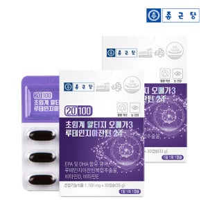 종근당 20100 초임계 알티지 오메가3 루테인지아잔틴24 1100mg 30캡슐, 2개
