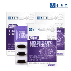 종근당 20100 초임계 알티지 오메가3 루테인지아잔틴24 1100mg 30캡슐, 3개