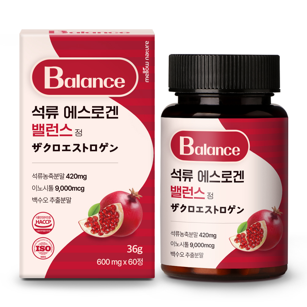 멜로우네이쳐 <b>석류</b> 에스 로겐 밸런스 정 <b>추출물</b> 에스트로겐 1박스