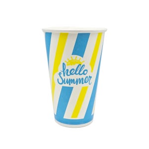 16온스 양면코팅 헬로썸머 아이스종이컵 (90파이 슬러쉬) 500ml, 1000개입, 1개