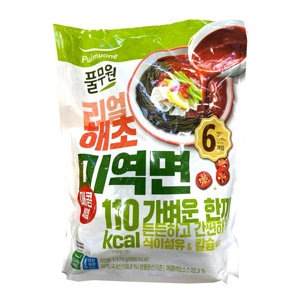 코스트코 <b>풀무원</b> 리얼해초미역면 1179g(196gx6개입) /냉장 개별포장 소스포함