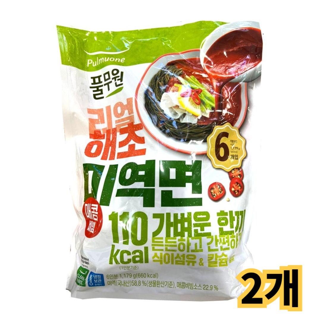 코스트코 <b>풀무원</b> 리얼해초미역면 1179g (196gx6개입)x2개 무배 /냉장 소스포함