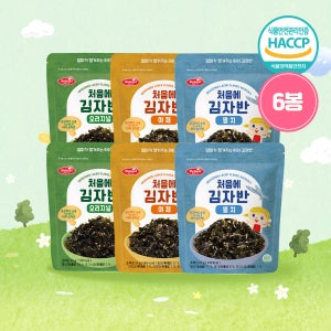 베베스트 처음에 아기 김자반 6봉 세트 오리지널 멸치 야채 해썹 아기반찬 아이김 밥태기 유아반찬