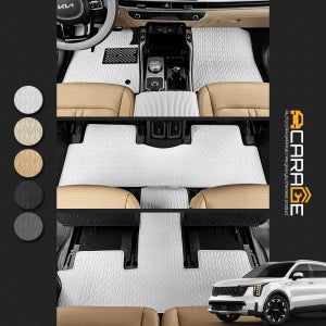 2026 더뉴 쏘렌토 하이브리드 리노 가죽 발 매트 카 용품 6인승 1+2+3열 오토카라지