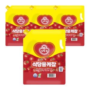 오뚜기 식당용 케찹 스파우트팩 3.3kg, 4개