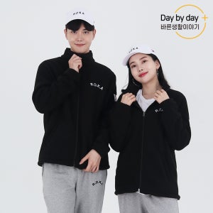 바른생활이야기 ROKA 밀리터리 자수 보아털 후리스 블랙