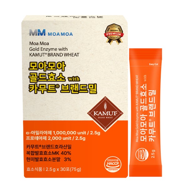 [렉스팜] 모아모아 골드효소 with 카무트 브랜밀 (2.5g_30포)