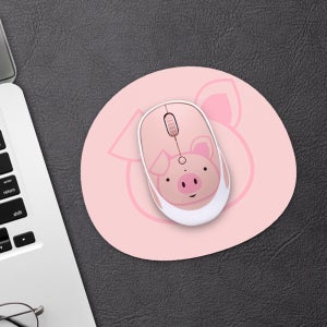 HM170 캐릭터 무소음 무선마우스 (휴대용 / 저소음) 핑크큐리
