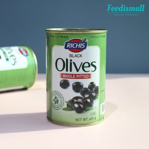 리치스 올리브절임 블랙올리브 홀 피티드 405g