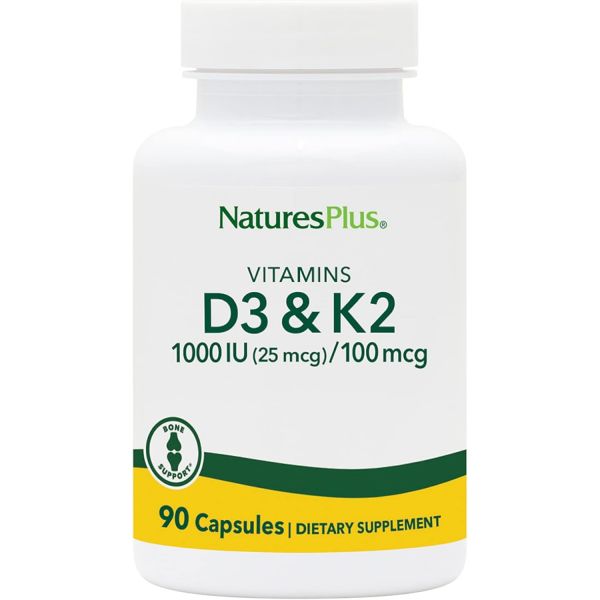 Nature’s Plus 비타민 D3 1000 IU K2 100 mcg 90베지캡슐