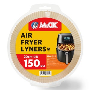 Mr.OK 무표백 에어프라이어 원형 종이호일 중형 20cm, 150매, 1개