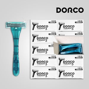 도루코 3중날 터치3 일회용면도기 업소용 10개입x10개