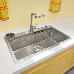 25년형 예작 레인도트 엠보 올인원 87R 4way 폭포 수전 멀티 사각 싱크볼 87cm