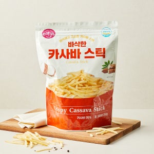 [이더스] 바삭한 카사바스틱 250g / 돼지감자칩 카사바칩 대용량 과자