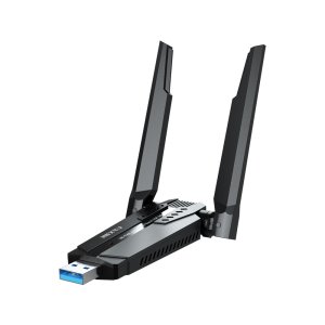 [이지넷유비쿼터스] 래이판 AX5400AU WiFi 6E 무선랜카드 고성능 듀얼 안테나 트라이밴드 데스크탑 노트북 지원