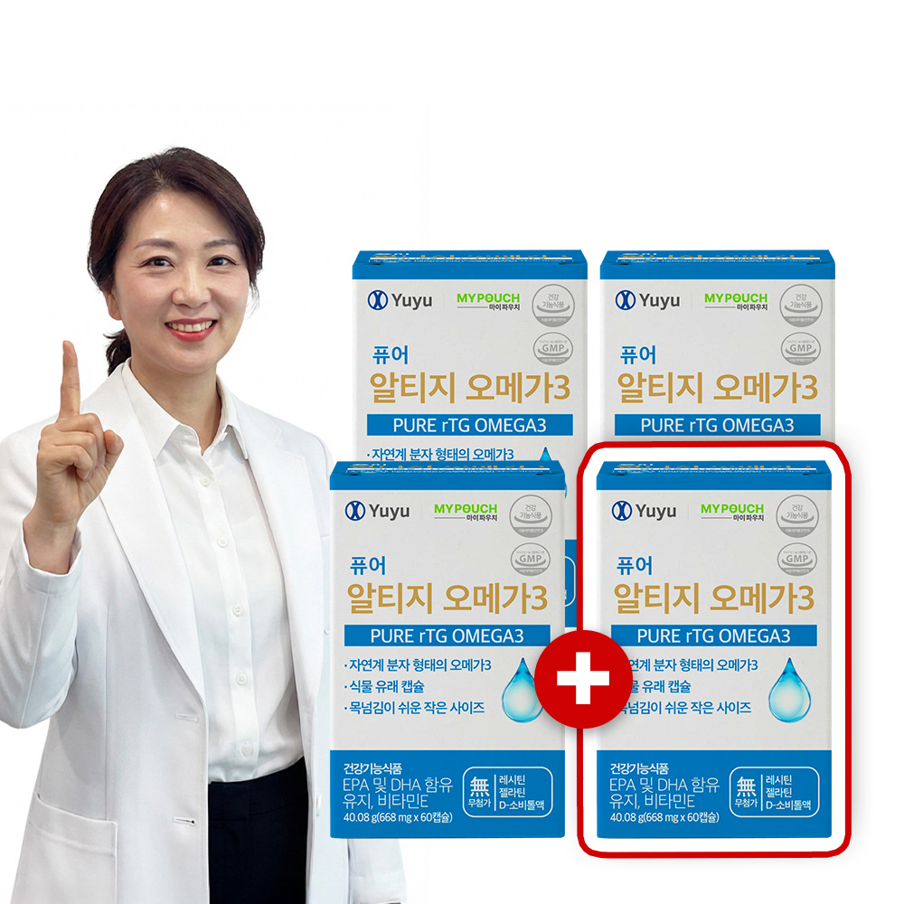 3+1 유유제약 NORP 퓨어 알티지 오메가3 카제로템