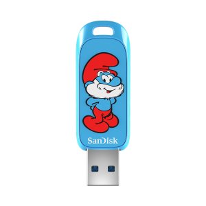 샌디스크 USB 메모리 128GB 128기가 SDCZIS 귀여운 캐릭터 스머프 USB 대용량 유에스비