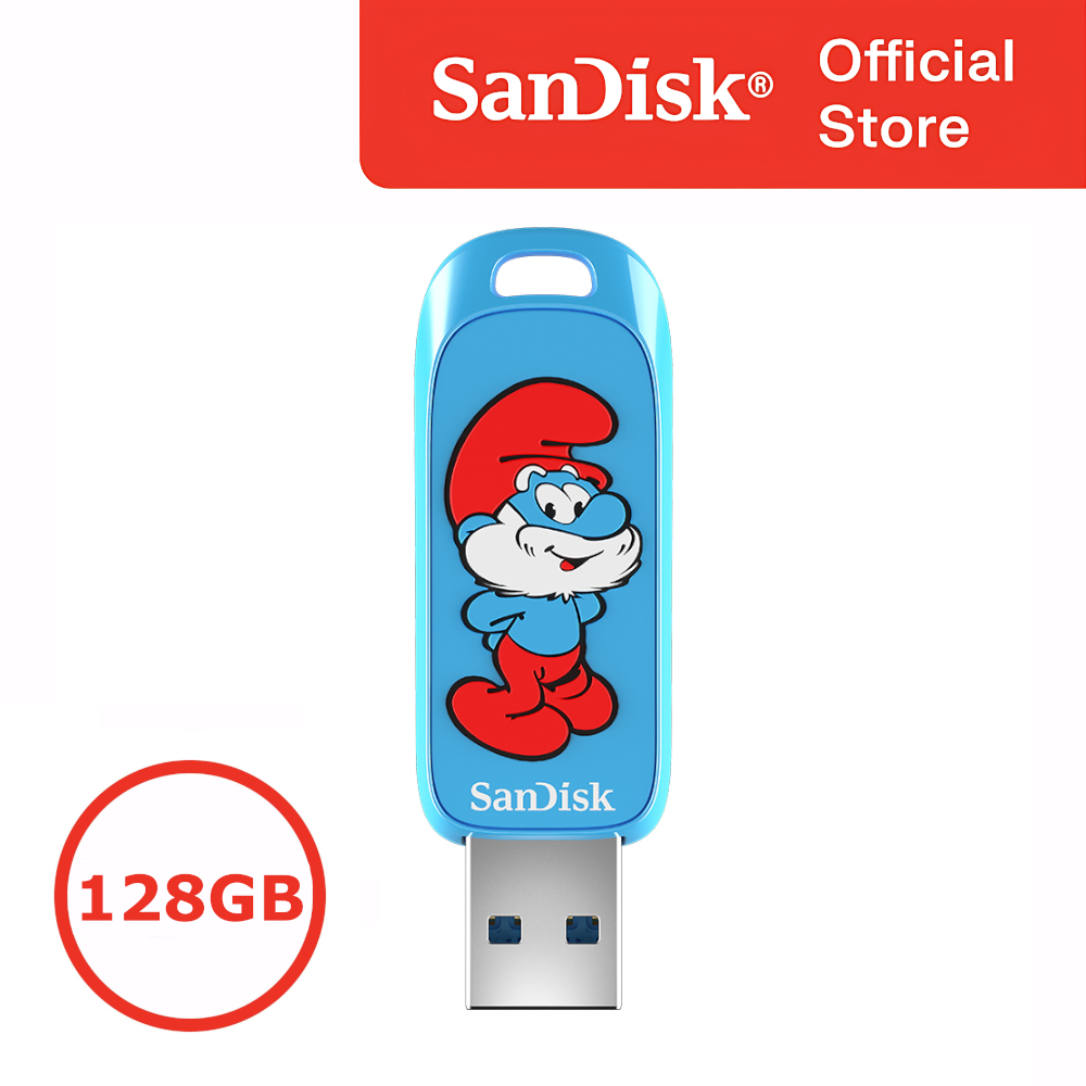 샌디스크 USB 메모리 귀여운 캐릭터 판촉물 스머프 USB 대용량 128GB