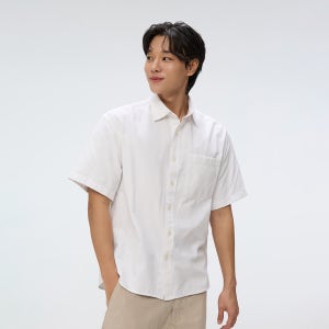 [링클프리] 스파오 옥스포드 오버핏 반팔 셔츠 SPYWF25C51
