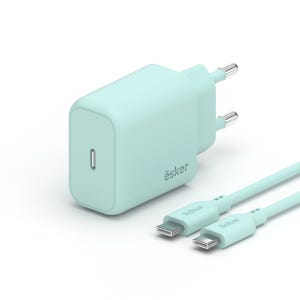 에스커 GaN PD PPS C타입 컬러 초고속충전기+USB CTOC케이블 35W(1포트)