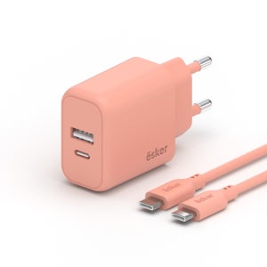 에스커 GaN PD PPS C타입 컬러 초고속충전기+USB CTOC케이블 35W(2포트)