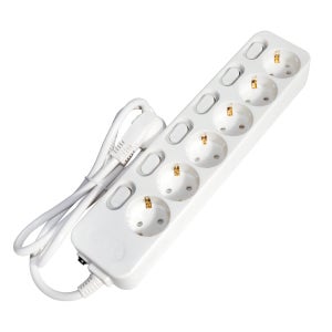 써지오 6구 개별 스위치(16A)안전 멀티탭 1.5M