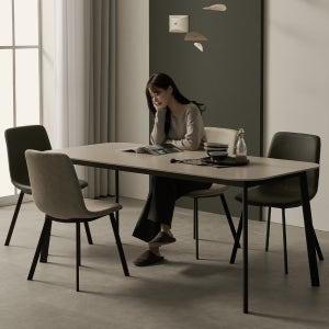 럼블 12T 포세린 세라믹 6인용 식탁 의자 세트 1800 (의자4)