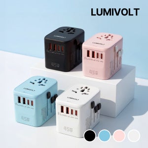 루미볼트 초고속 해외 여행용 멀티 어댑터 멀티탭 PD45W 4구 C타입 돼지코 일본 베트남 중국 홍콩 태국 대만 필리핀 미국