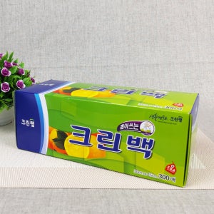 크린백 위생백 비닐 봉투 일회용 L(대형), 300매, 1개