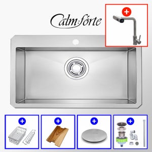 백조씽크 사각싱크볼 리폼볼 깜뽀르테9835 엠보 코팅 인셋 주방 싱크볼 교체