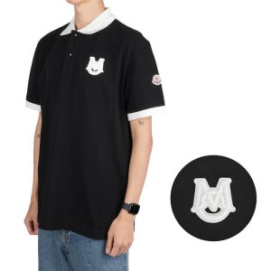 몽클레어 8A00005 89A16 999 빅로고 반팔 폴로 티셔츠