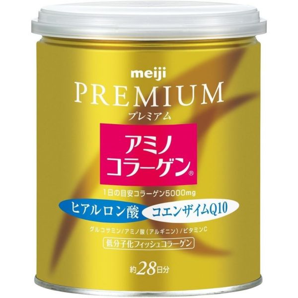 메이지 <b>아미노 콜라겐</b> 파우더 프리미엄 CAN <b>200g</b> 28일 일본 출발
