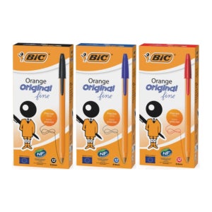 BIC 오렌지 볼펜 12자루 0.8 빅 스틱 뚜껑 볼팬 1타 프랑스 필기구
