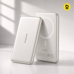 [7.6mm 초슬림] 베이스어스 맥세이프 보조배터리 초슬림 무선 고속 미니 케어셀 AM41 5000mAh, 티타늄