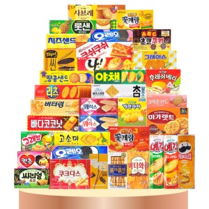 소형 과자 35종-D 세트 회사 사무실 탕비실 학교 어린이 학생 단체선물 대용량 다과 간식