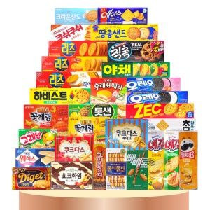 소형 과자 30종-C 세트 탕비실 사무실 회사 학교 학생 대용량 다과 스낵 간식 비스킷