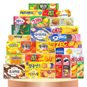 소형 과자 25종-A 세트 회사 사무실 탕비실 학생 학교 대용량 스낵 간식 다과 비스킷