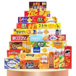소형 과자 25종-E 세트 학생 학교 탕비실 회사 사무실 대용량 비스킷 스낵 간식 다과