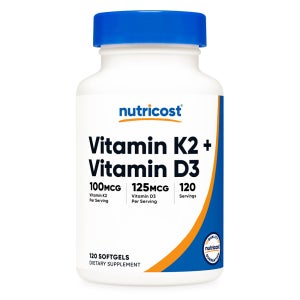 뉴트리코스트 비타민 K2 100mcg + 비타민 D3 5000IU 120소프트젤 1병