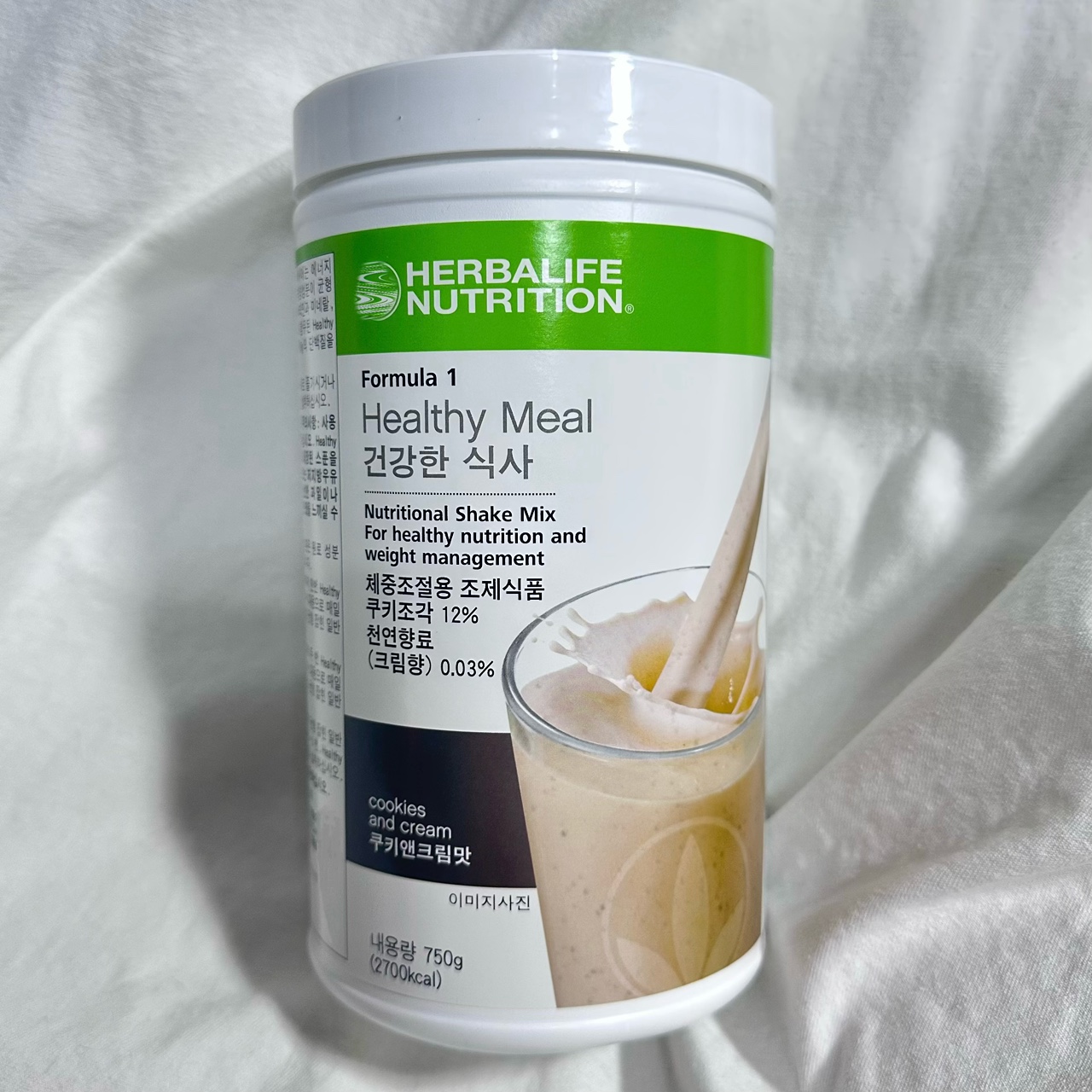 <b>허벌라이프 단백질</b> 쉐이크 식사대용 쿠키앤크림맛 750g, 1개