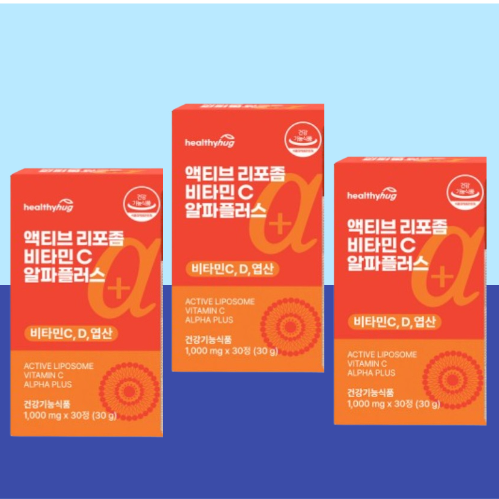 <b>더좋은</b>리포좀비타민C 액티브비타민CD 비타C1000mg 30정, 3개