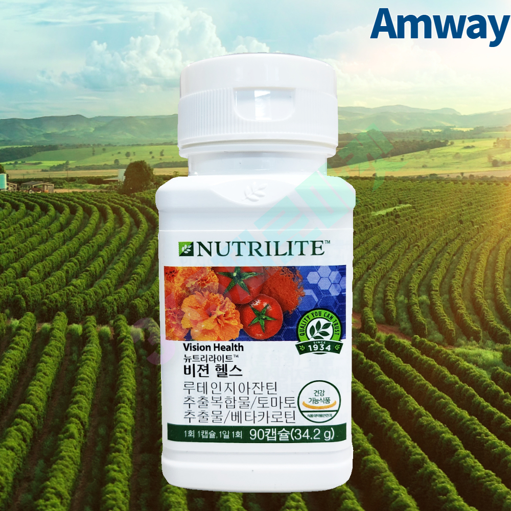 암웨이 비젼<b>헬스</b> 90캡슐 루테인 베타카로틴 뉴트리라이트 (눈 건강에 도움을줄수있음)