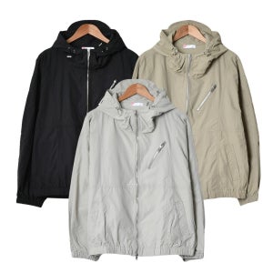남자 바람막이 후드 봄 나일론 무지 블랙 그레이 카키 윈드 브레이커