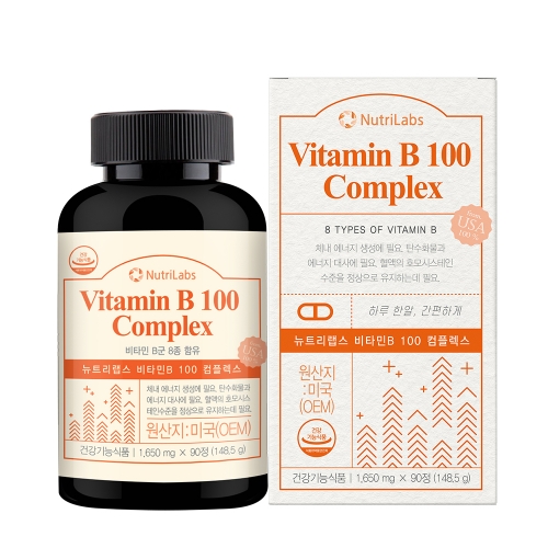 <b>뉴트리</b>랩스 비타민B 100 콤플렉스 1,650mg x 90정