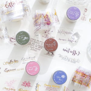 오래된 꿈 빈티지 다꾸 PET 핫스탬핑 다이컷 마테 스티커 5A3