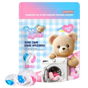 캡슐 세탁조 클리너 간편 드럼 통돌이 세탁기통 세척 세제 18개입