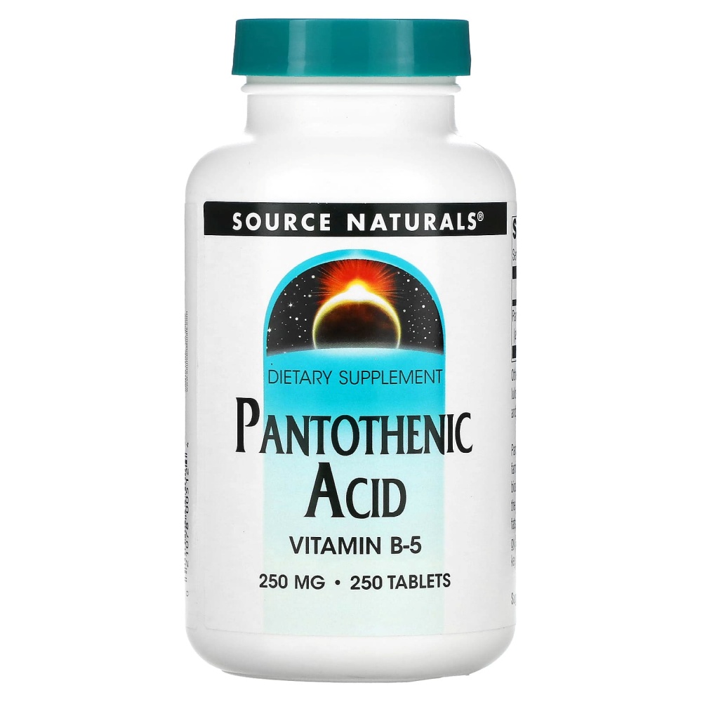 소스내추럴 판토텐산 비타민B5 250mg 250정 칼슘 함유
