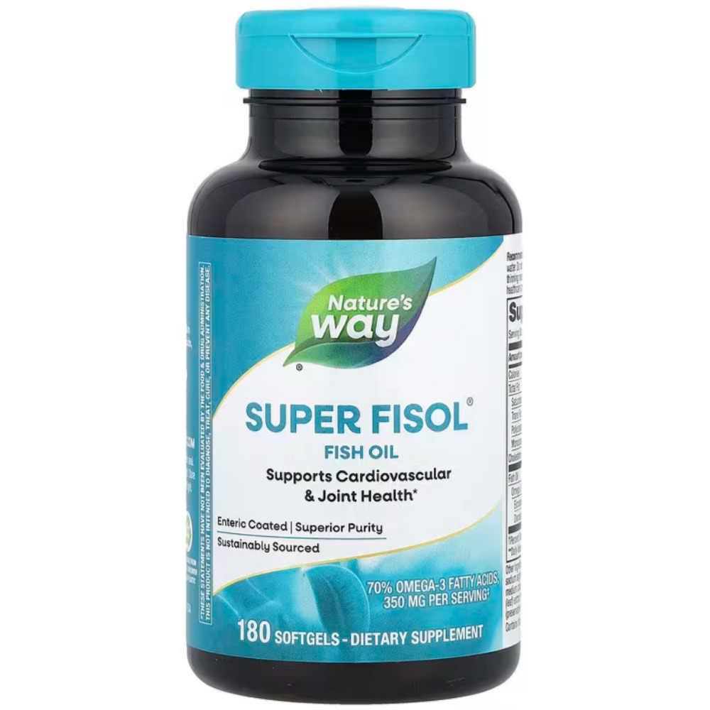 Nature’s Way Super <b>Fisol</b> Fish Oil 슈퍼 피솔 <b>피쉬 오일</b> 350mg 180정