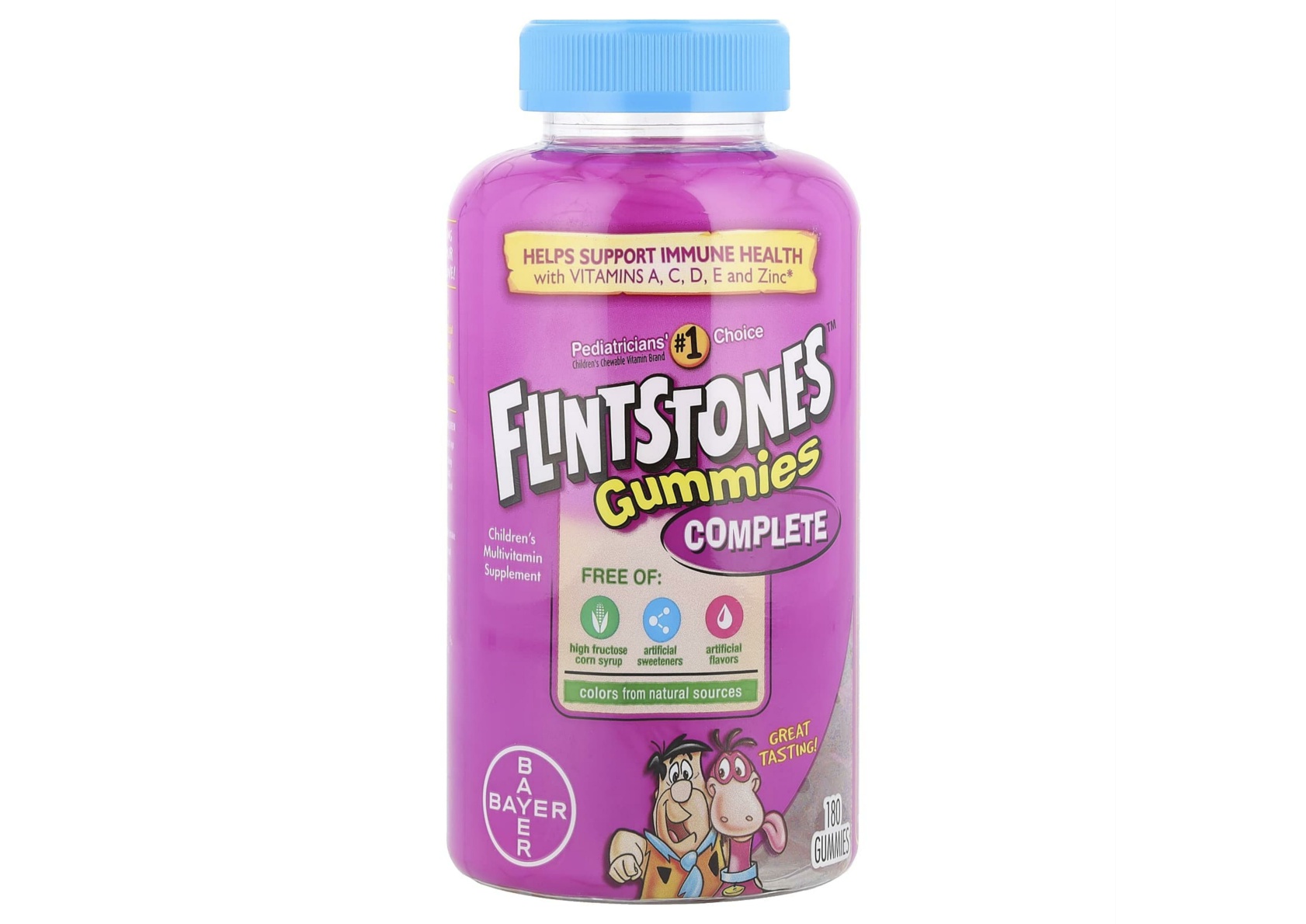 플린트스톤 <b>컴플리트</b> <b>어린이</b> <b>멀티비타민</b> 위드 <b>비타민</b>ACDE 엔드 아연 180구미